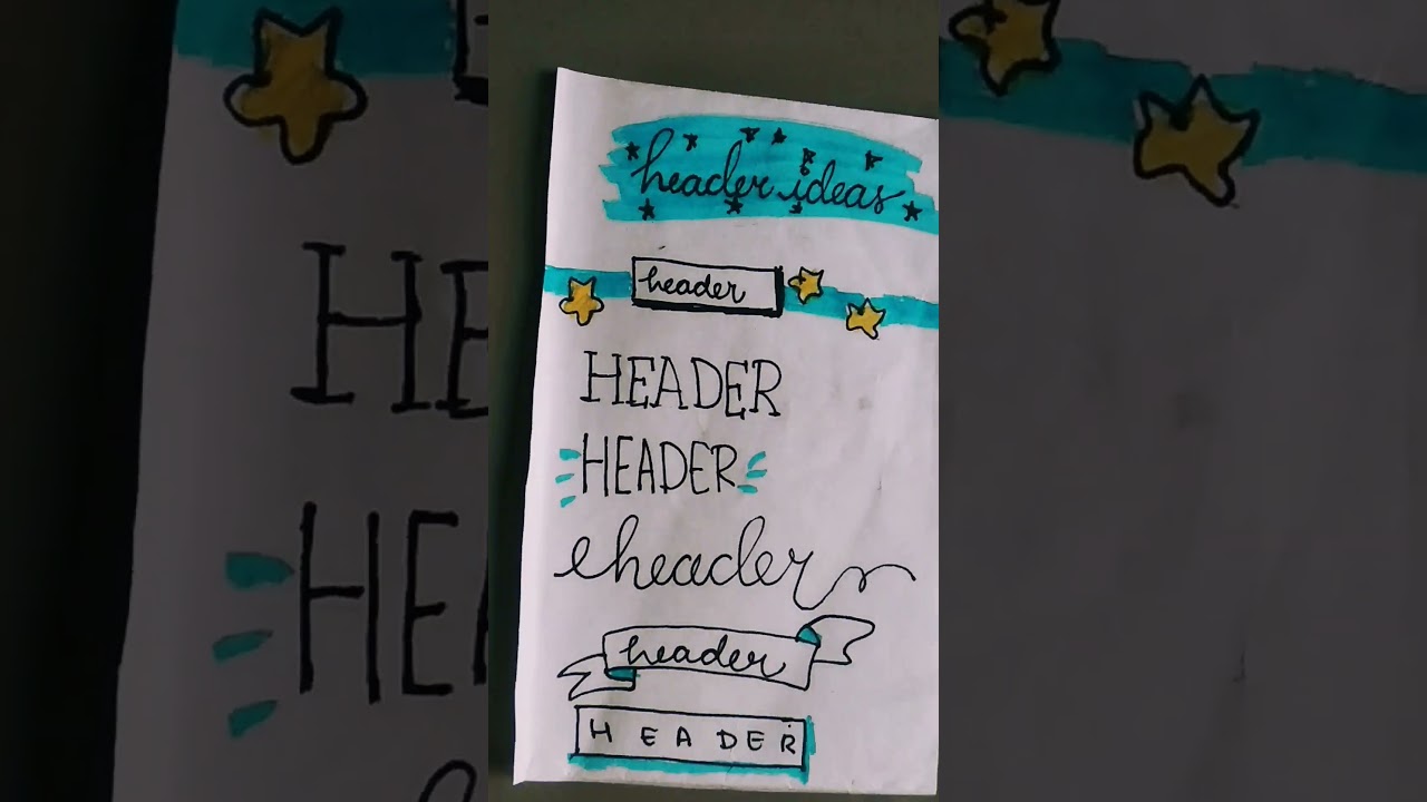 Header ideas💙
