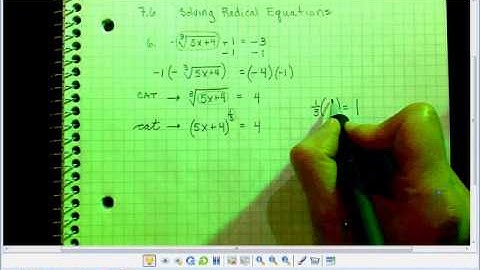 7.6 problem 6  Solving Radical Equations