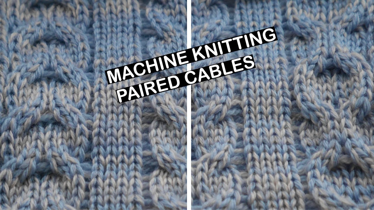 Machine knitting - How to knit paired cables (beginner friendly) How to  draw paired cables. 