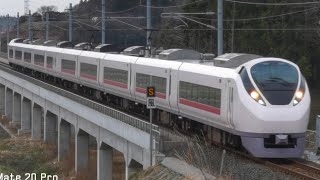 特急ひたち13号&26号 新設の高架区間を走行