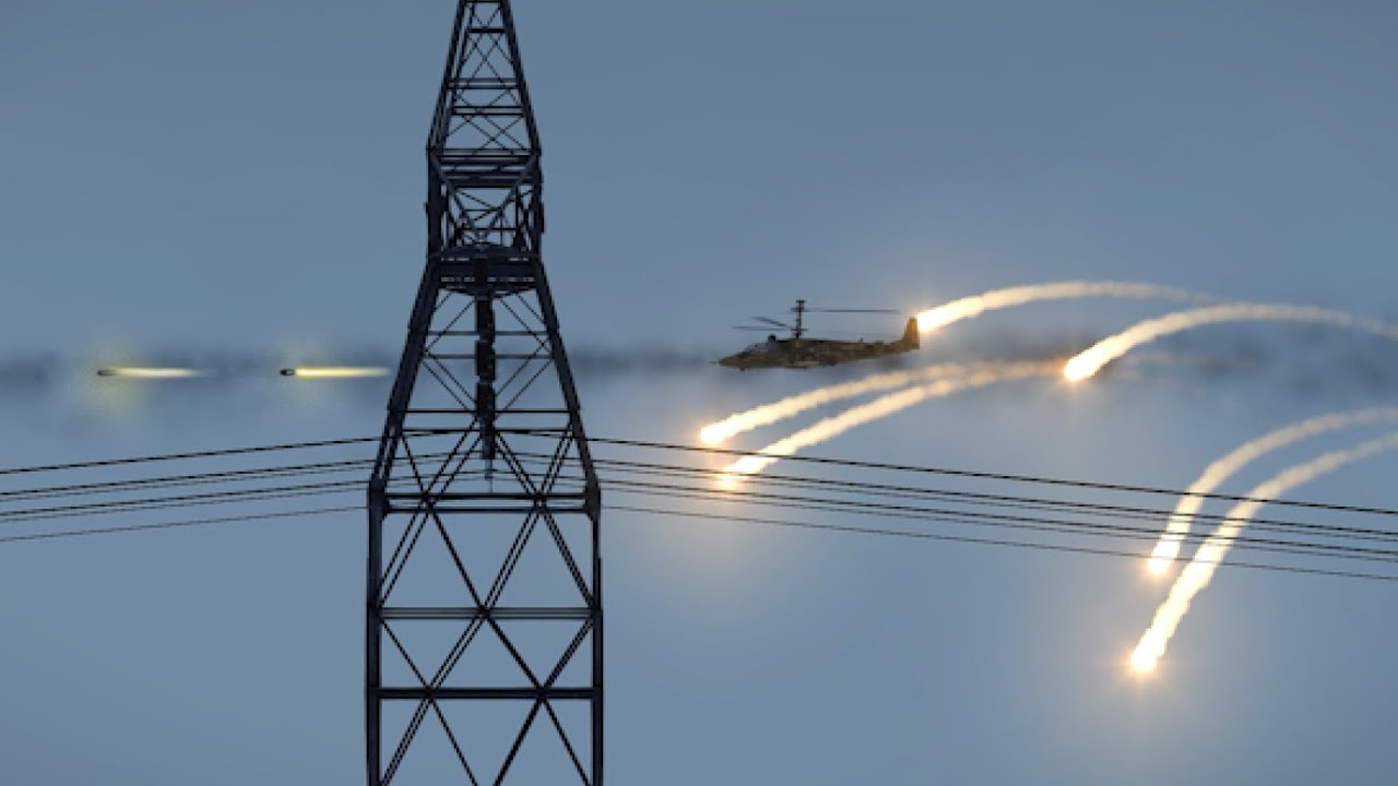 Attack Helicopter Firing 80mm Rockets at Tanks - Milsim - Arma 3 - YouTube