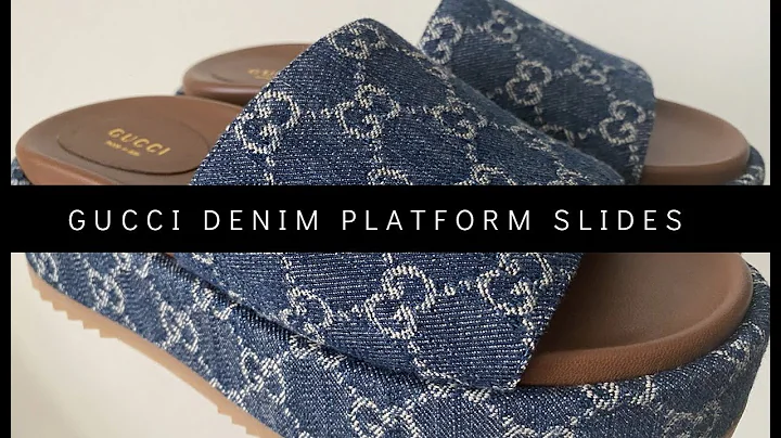 Unboxing Gucci Denim Platform Slides