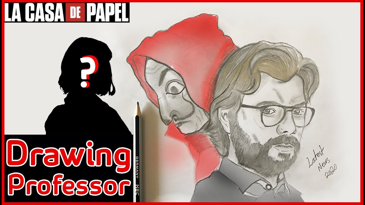 How to Draw Dali mask La Casa de Papel the professor Character | رسم  البروفيسور لا كاسا دي بابل - YouTube