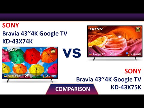 ✅ Sony Bravia 108 cm 43 inch 4K Ultra HD Smart LED Google TV KD-43X74K Vs KD-43X75K