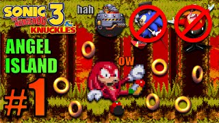 Lets Play Sonic 3 Knuckles Knuckles - Part 1 Angel Island Zone 1080P