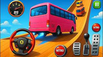 Crazy Bus Mega Ramp Impossible Racing   Bus Stunts Impossible Tracks   Android Gameplay Video P-04