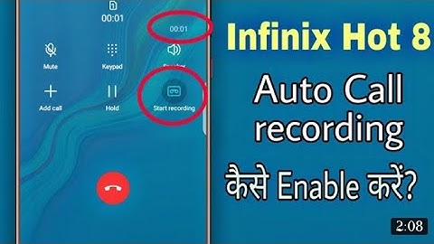 How to enable auto call Recording infinix smart 4 plus,infinix auto call recording enable kaise kare