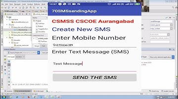 81 Send SMS Android App in Android Studio Application (Short Message Service)