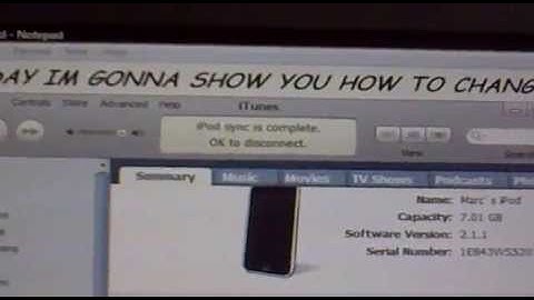 How to change a song`s name on youre ipod touch using itunes