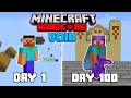 I Survived 100 Days in VOID Only World in Minecraft (Hindi)