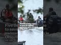 Rescue to save struggling swimmer goes wrong in Ohio river #shorts