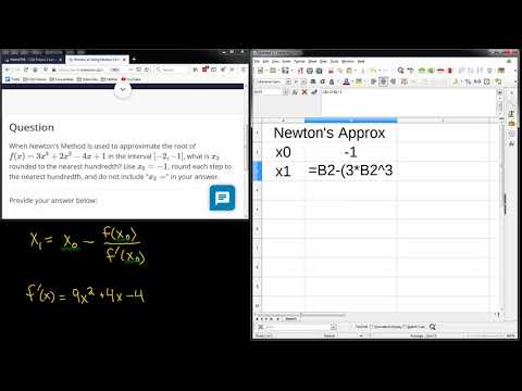 Newtons Method with Spreadsheets - YouTube