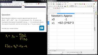 Newtons Method with Spreadsheets