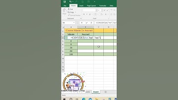 Convert Minute To Second #excel #tipsandtricks #tips #shorts