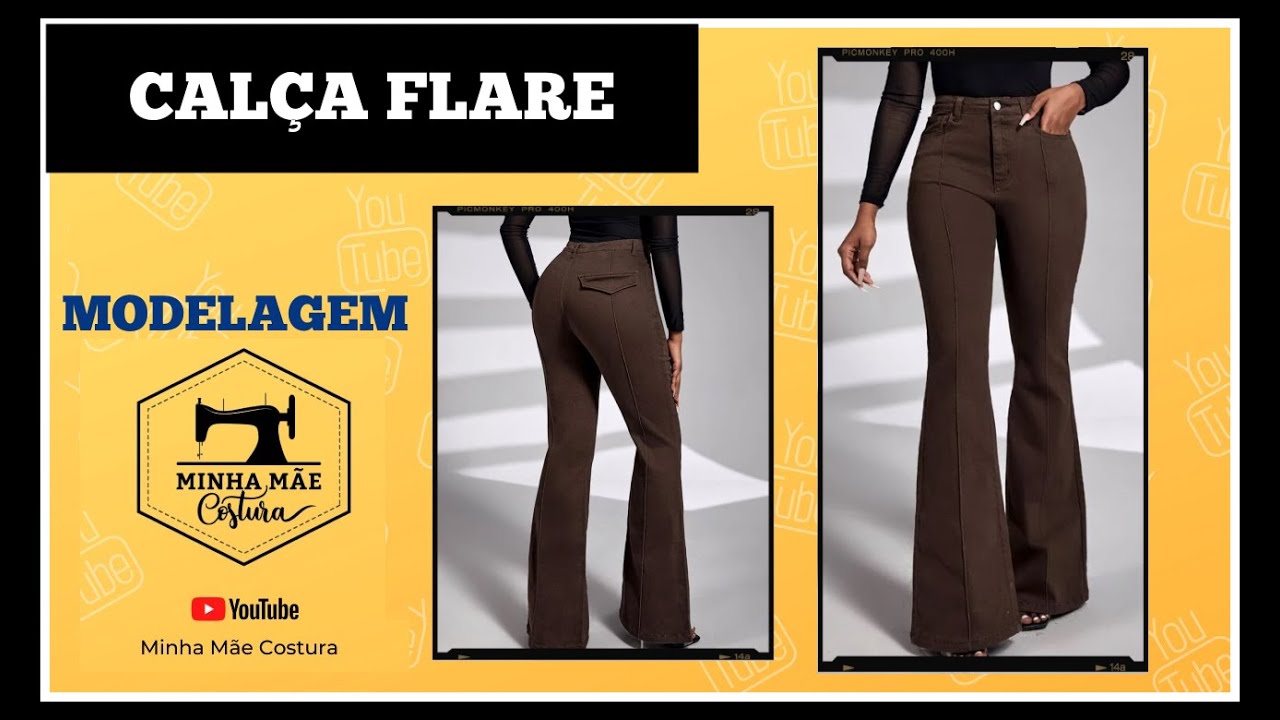 CALÇA FLARE - PASSO A PASSO DA MODELAGEM