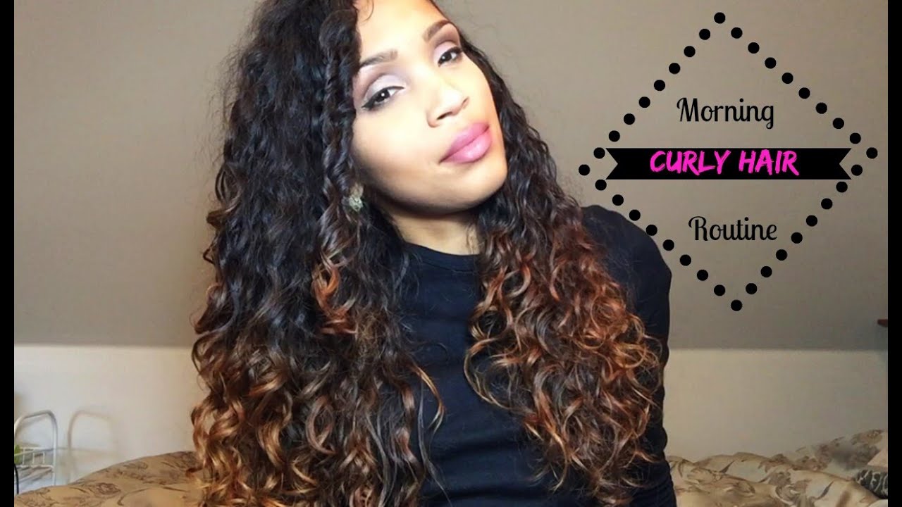 QUICK CURLY HAIR MORNING ROUTINE YouTube
