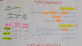 مصباح التوهج♤تركيب الدارات الكهربائية♤1متوسط