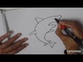 How to draw a Shark- in easy steps for  beginners