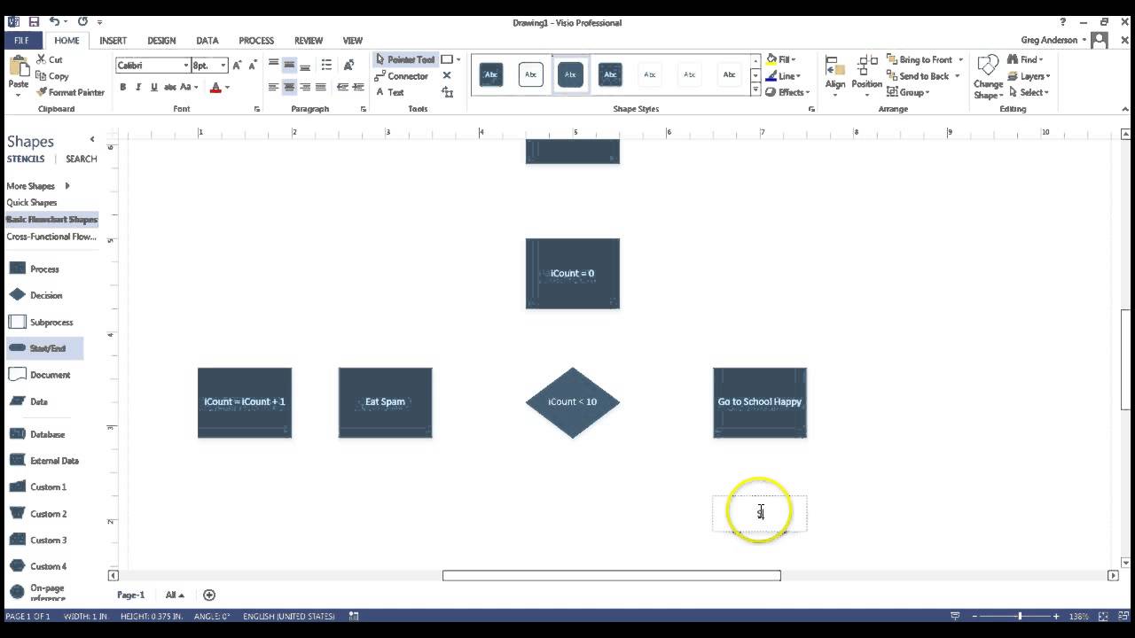 Create Flow Chart Visio