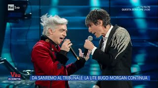 Da Sanremo al tribunale: la lite Bugo-Morgan continua - La Vita in diretta - 28/02/2024