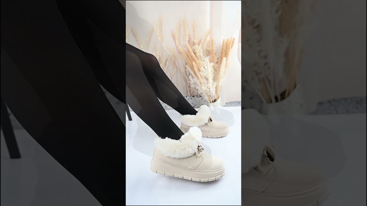 Ghete de dama,Din piele ecologica intoarsa cu interior imblanit,GD1098