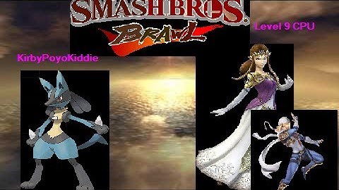 SSBB Match KirbyPoyoKiddie (Lucario) vs Level 9 CPU (Zelda/Sheik) April 2022