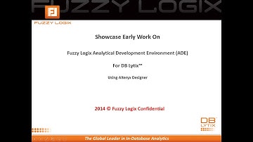 Fuzzy Logix ADE Prototype Demo