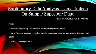 TSF Task 3:  EDA on Retail Sample SuperStore @The Sparks Foundation