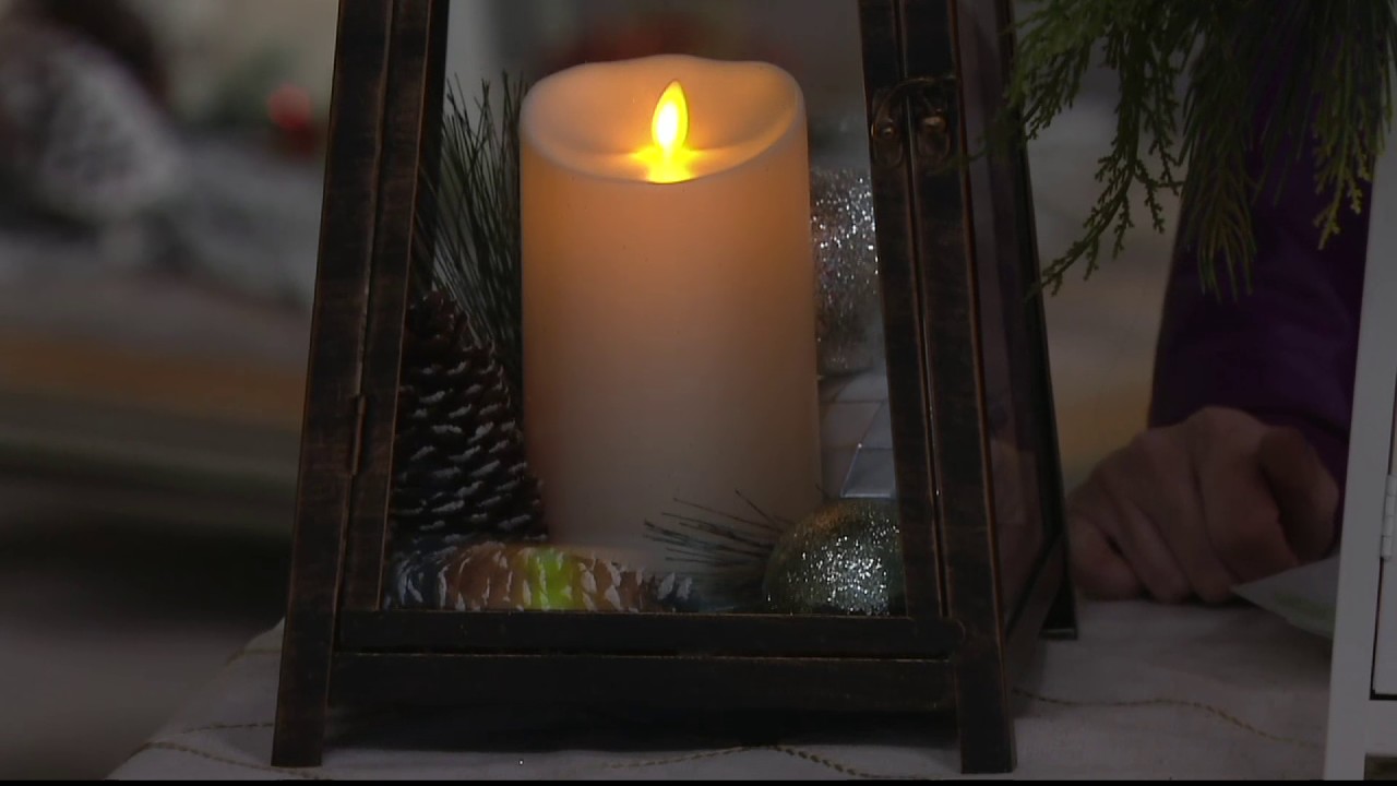 Luminara Hampton Indoor Outdoor Lantern with Flameless Candle & Remote on QVC
