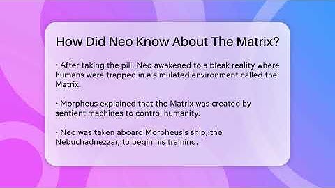 How Did Neo Know About The Matrix? - The SciFi Reel