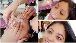 DIY..Perfect Eyebrow Threading at Home/How to Make Threading & Uper Lip at home/Chish Beauty/Eyebrow