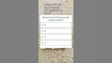 Between 31 and 29, how many odd numbers are there? #reelsvideo #reels #mathematics #solve #maths