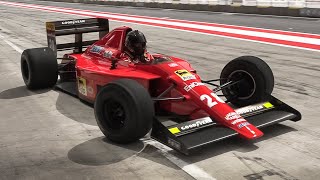 Ferrari 640 F1 (F1-89) ex-Berger: Warm Up, Fly Bys \& V12 Sound at Red Bull Ring!