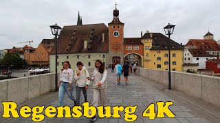 Regensburg, Germany. Walking tour [4K].