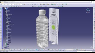 Design PET Water #Bottle Mockup use CATIA V5