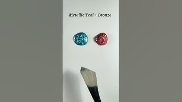 This Teal & Bronze Mix Went WAY Better Than Expected!” #colormixing #satisfying