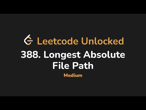 388. Longest Absolute File Path | Leetcode Unlocked - Python