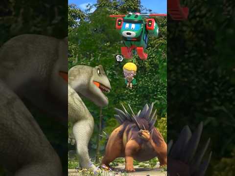 Bisakah Stegosaurus melarikan diri dari cengkeramannya?! 😈 #dinosaurus #kartun #lagu #gogodino
