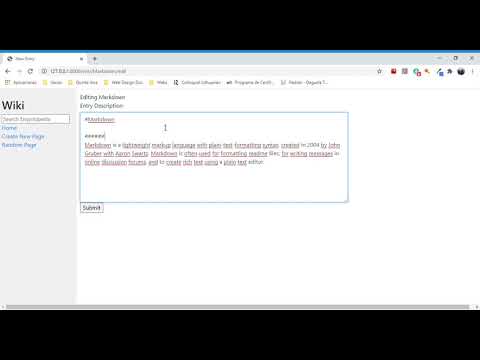 Wiki Project 1 2020 CS50