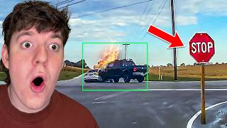 Idiot Runs Stop Sign and Causes HUGE Crash!