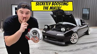 SECRETLY TURBOCHARGING THE WRECKED MIATA! Pt. 1