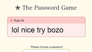 How We Beat The Password Game