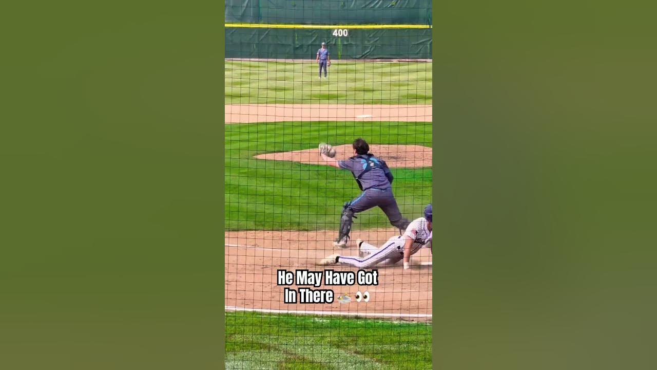 He may have got in there 👀#sctop10 #baseball #sports