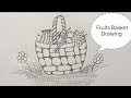 "Beautiful Fruit Basket Pencil Drawing | Easy Realistic Sketch Tutorial for Beginners"