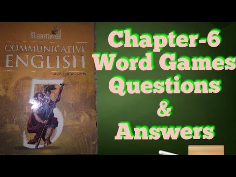 Learnwell communicative English Class 5 ,chapter-6,Word Games Questions ...