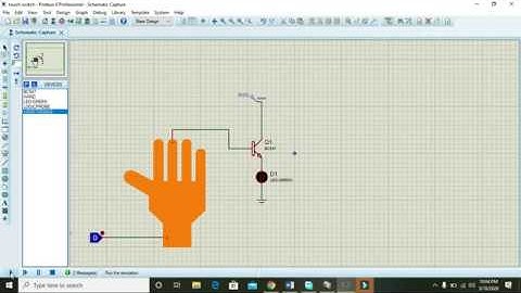 how to make a touch switch simulation in proteus