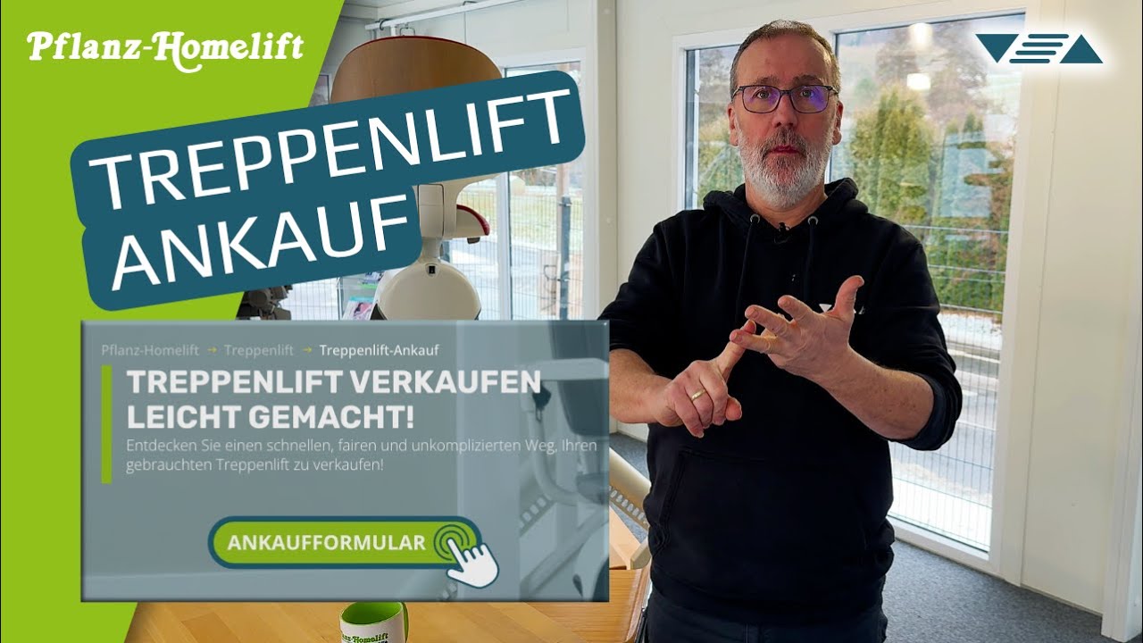 Ihren gebrauchten Treppenlift  verkaufen ▽△ So funktioniert der Lift-Ankauf bei Pflanz Homelift