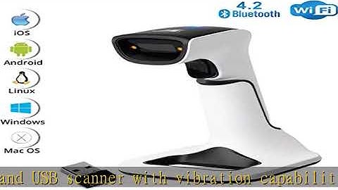 ScanAvenger Wireless Portable 1D&2D with Stand Bluetooth Barcode Scanner: Hand Scanners 3-in-1 Vibr
