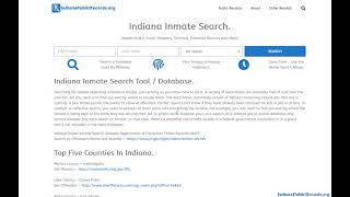 Indiana Inmate Search Tool / Database.