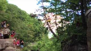 Crazy Russian Jumper from the Top of the Tree. Extreme Cliff Diving HD 1080p Video Sharing